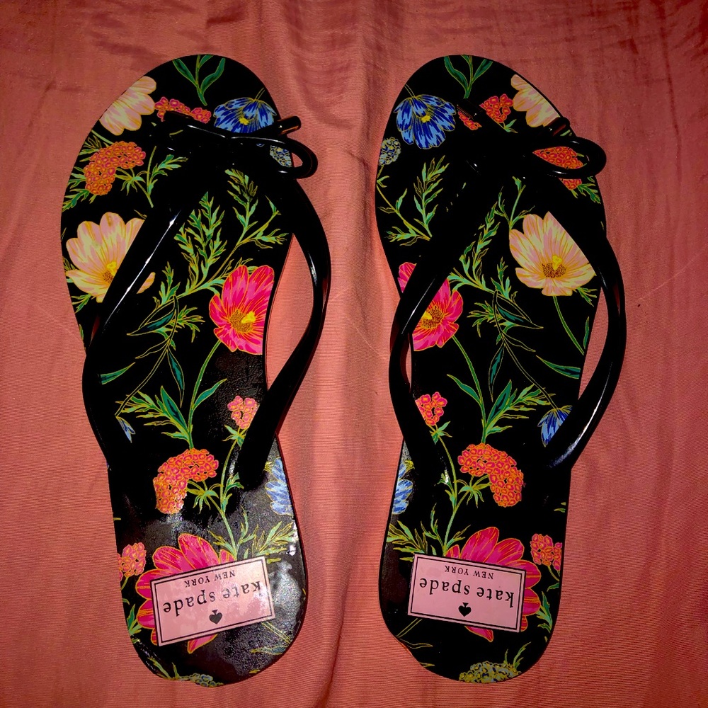 Kate Spade Rubber Bow Flip Flops